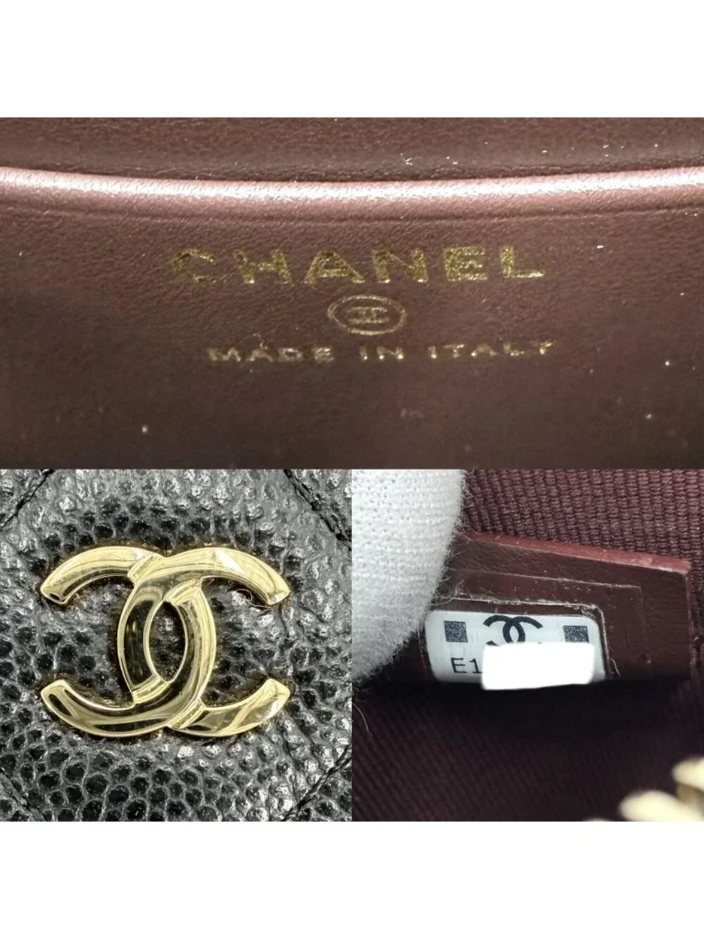 Chanel Shoulder Bag Quilted Chain Pochette Crossbody CC Logo Caviar Leather